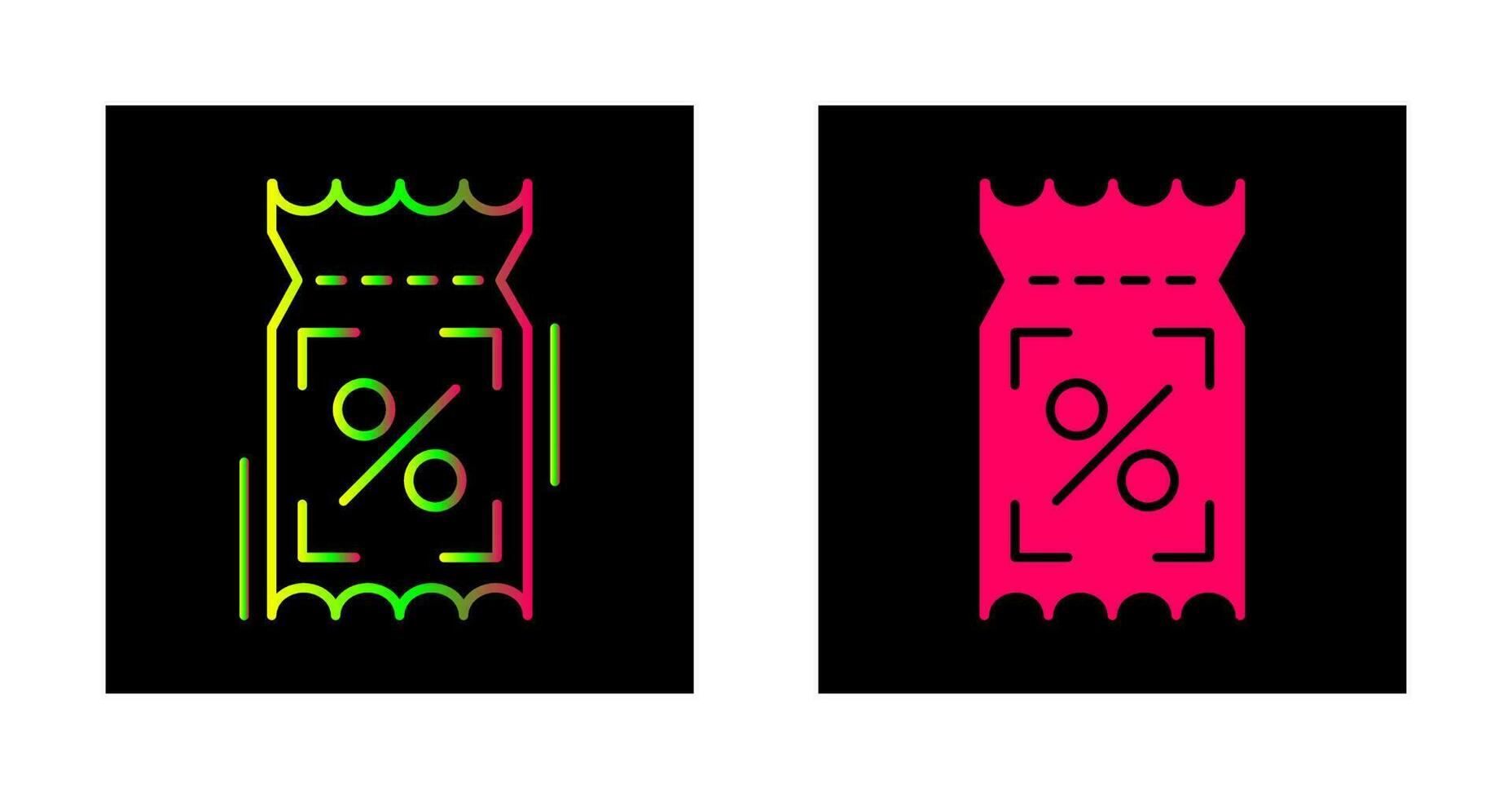 kortingsbonnen vector icoon