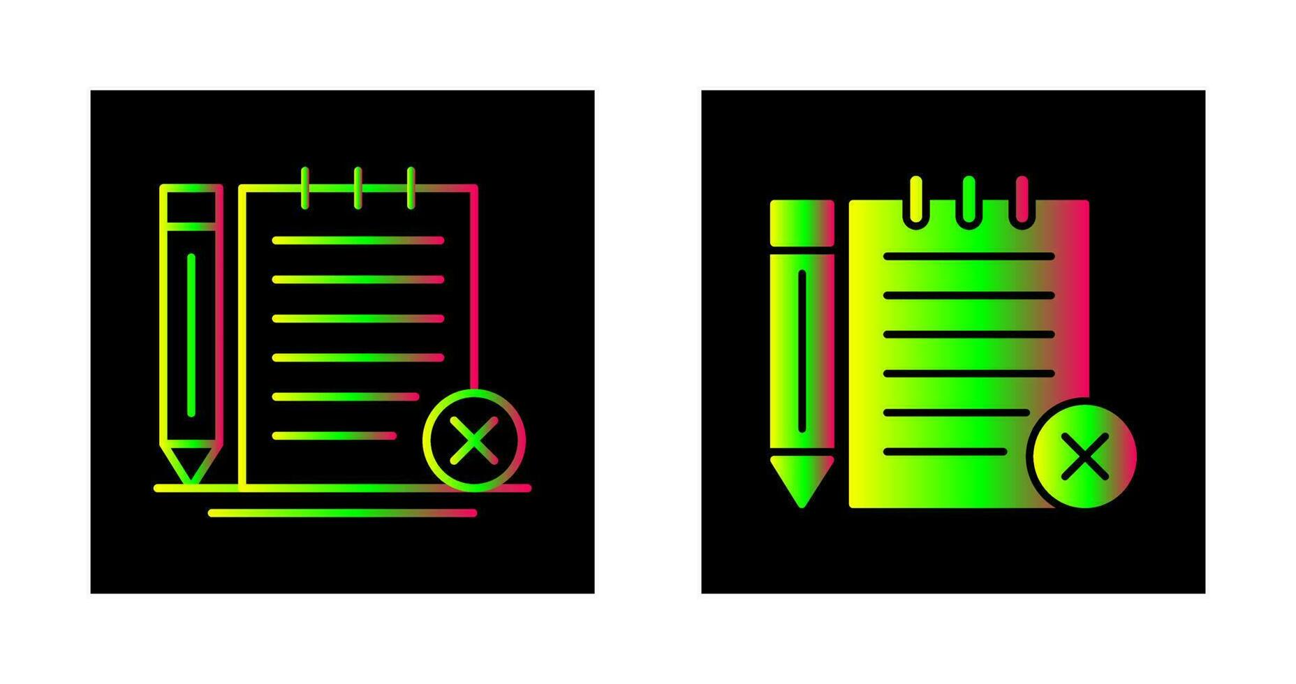 niet aangevinkt aantekeningen vector icoon