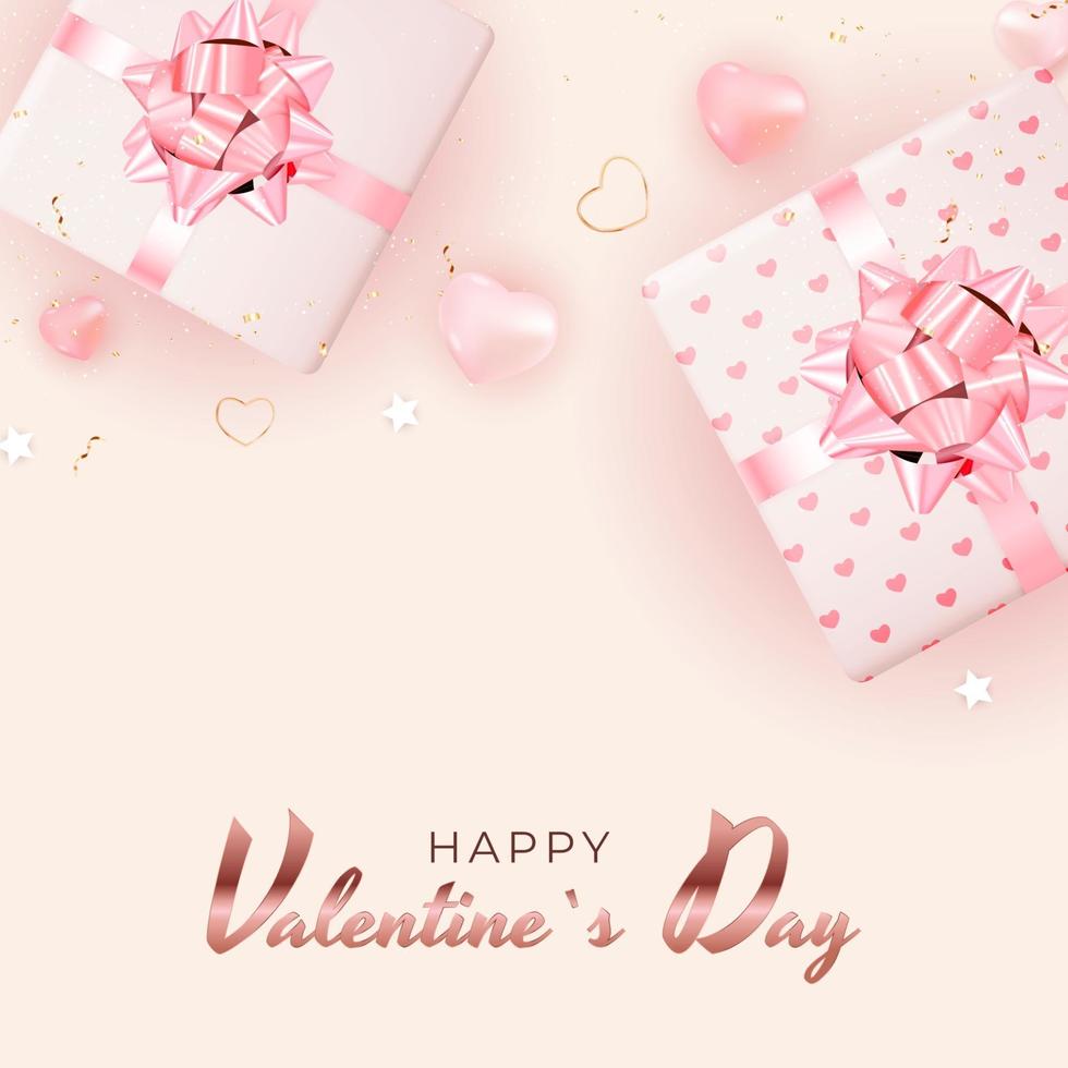 Valentijnsdag achtergrond ontwerpsjabloon voor reclame of web of sociale media en mode-advertenties vector