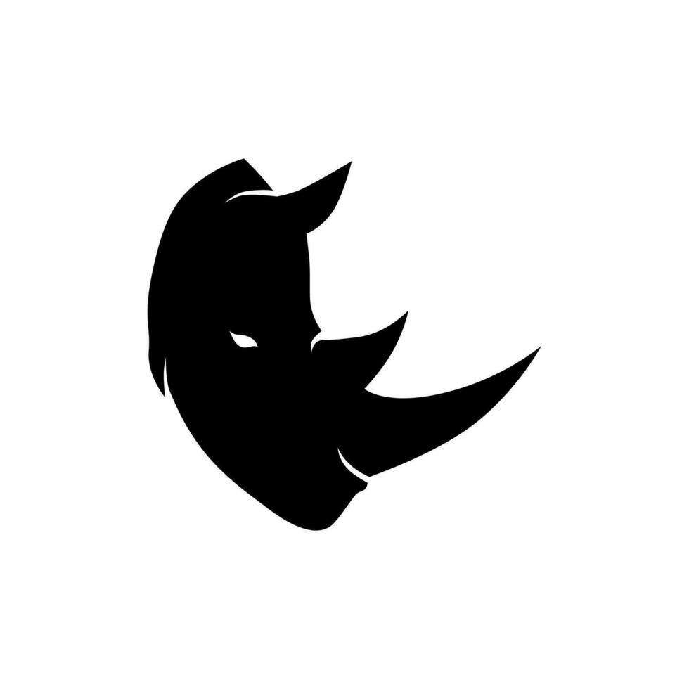 neushoorn hoofd vector logo