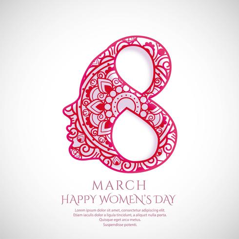 Happy Women's Day kaart viering achtergrond illustratie vector