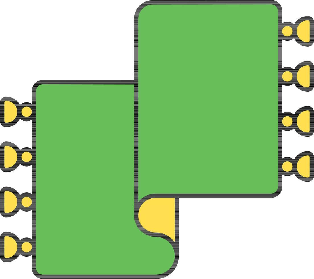 groen en geel tapijt of mat icoon. vector