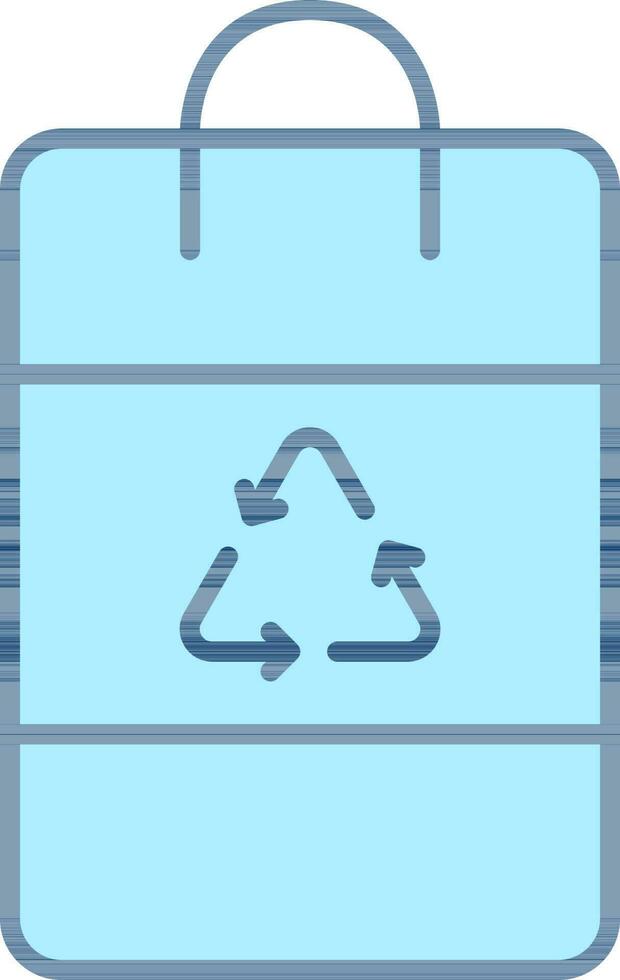 recycle zak icoon in blauw kleur. vector