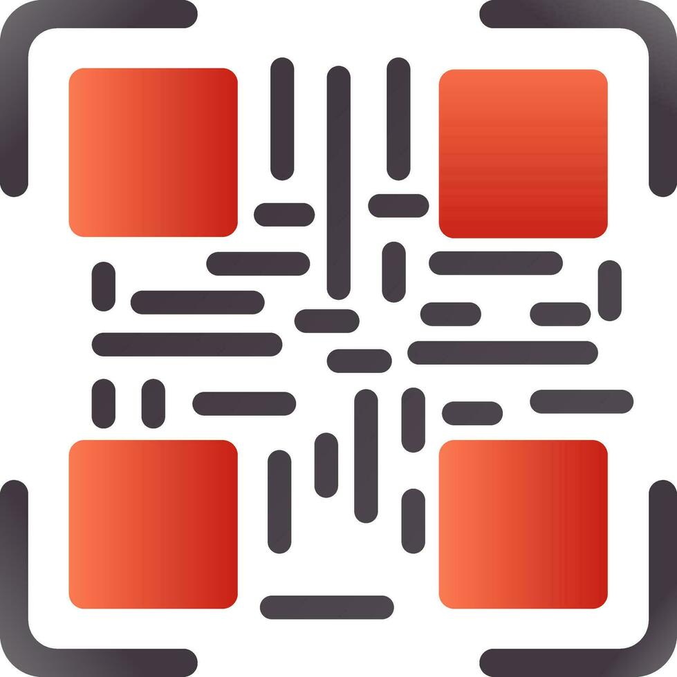 rood en grijs qr code vlak icoon of symbool. vector