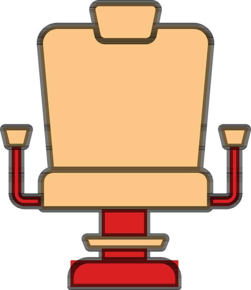 geïsoleerd stoel icoon of symbool in rood en oranje kleur. vector