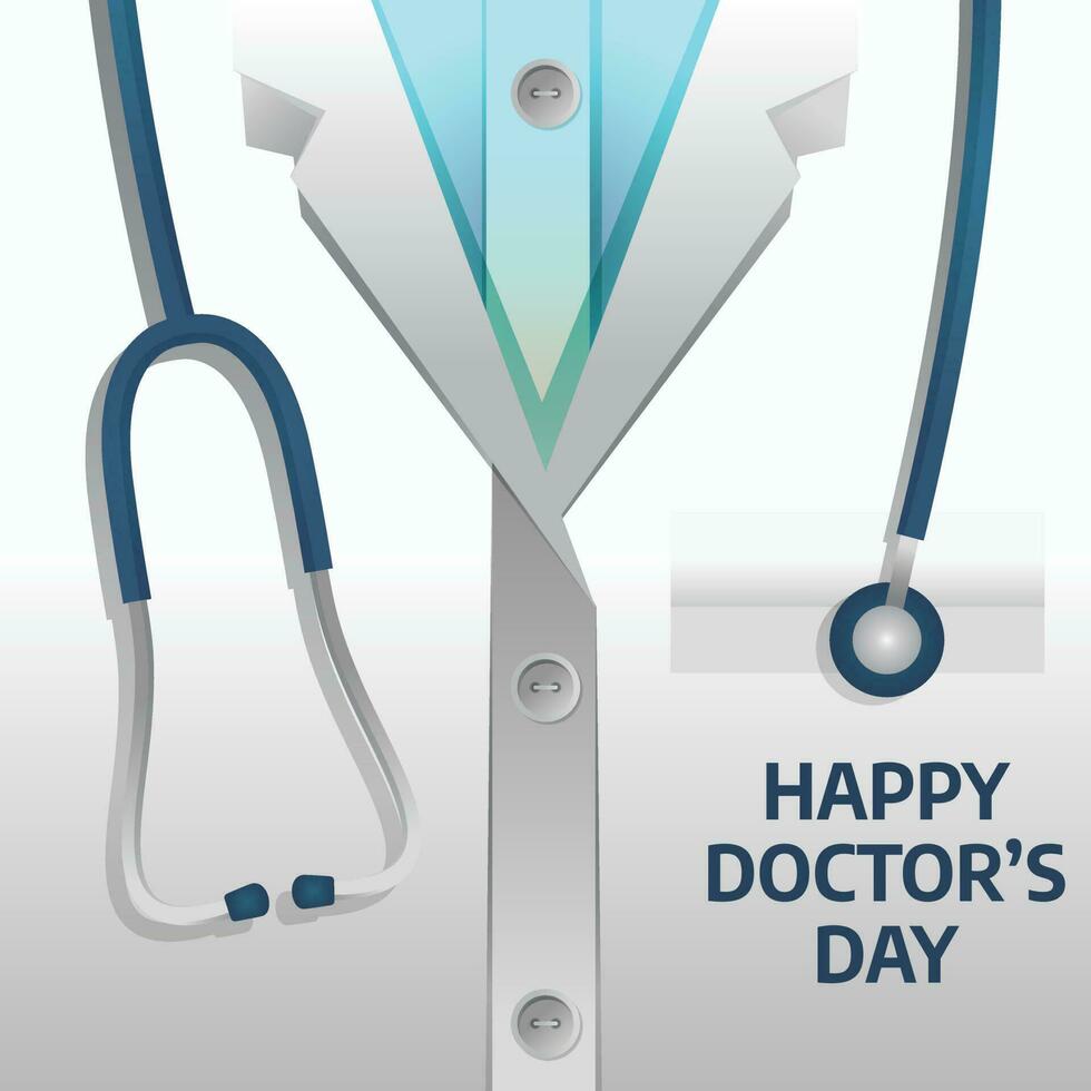 dokter dag ontwerp sjabloon voor viering. stethoscoop vector ontwerp. gelukkig dokter dag.