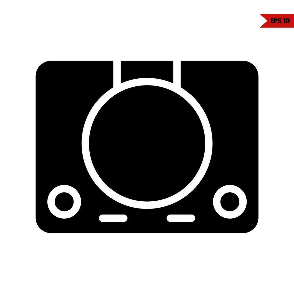 camera foto glyph icoon vector