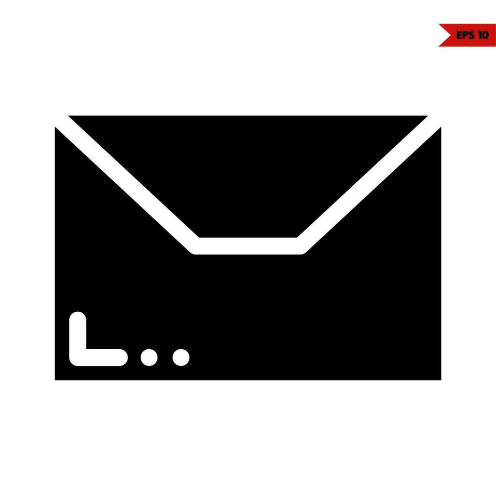 e-mail glyph-pictogram vector