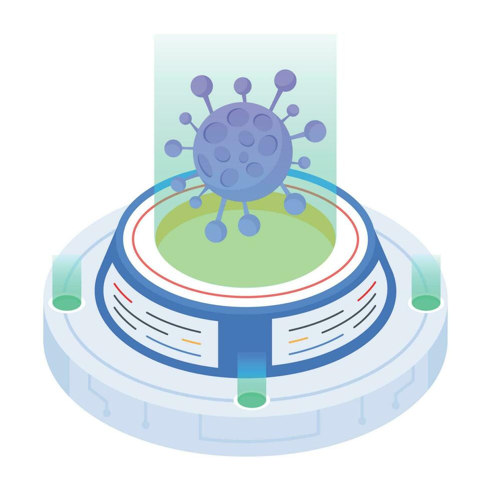 isometrische icoon van moleculair bonding vector