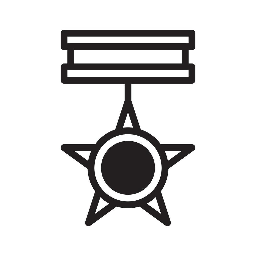 medaille icoon duotoon zwart kleur leger symbool perfect. vector