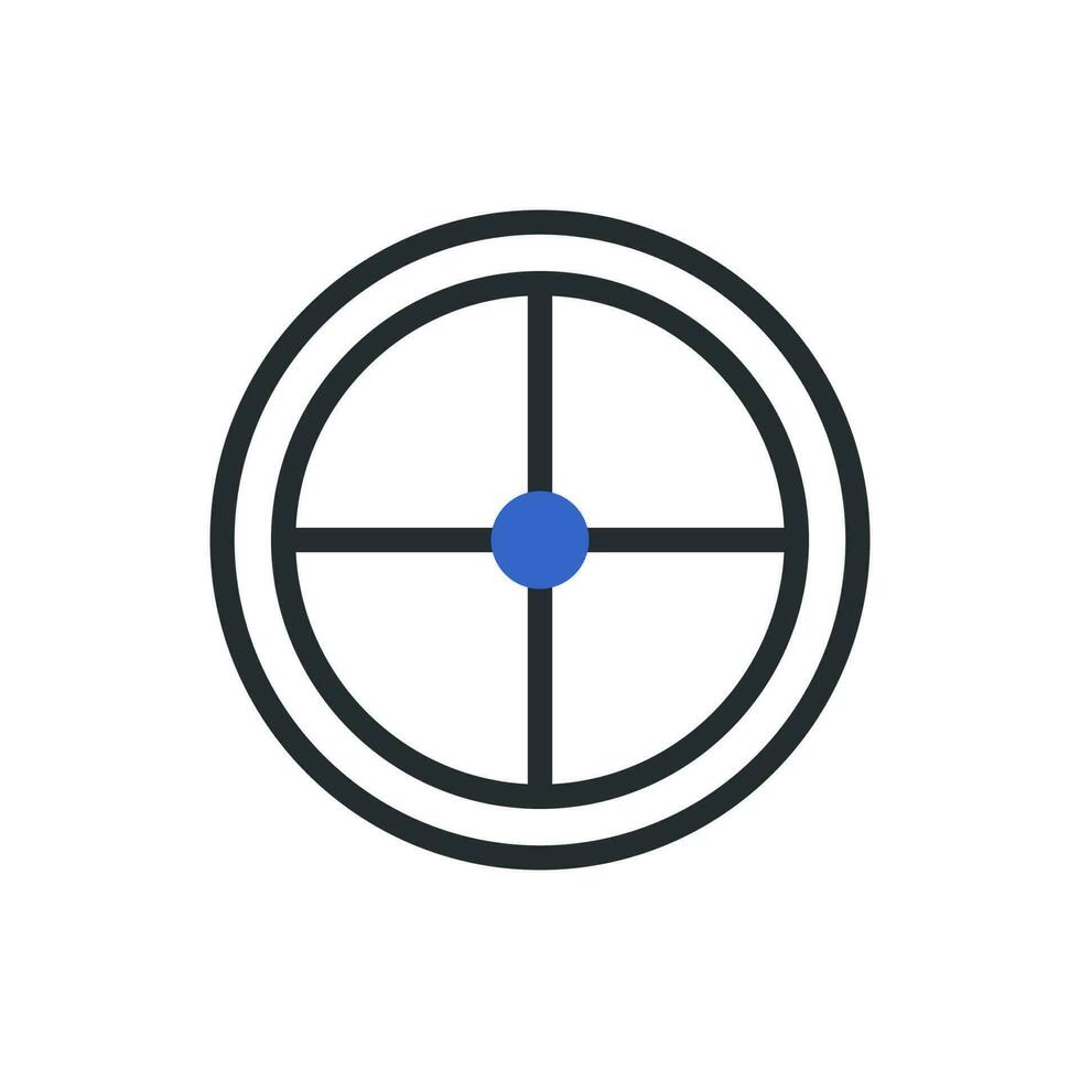 doelwit icoon duotoon blauw grijs kleur leger symbool perfect. vector