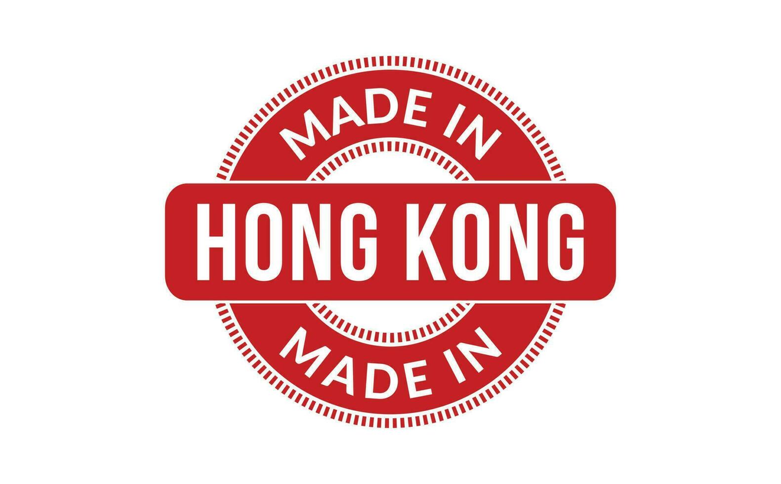 gemaakt in hong Kong rubber postzegel vector