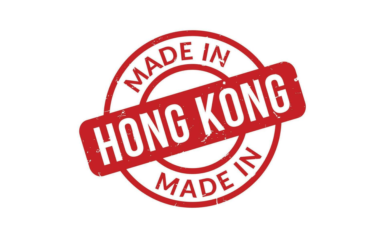 gemaakt in hong Kong rubber postzegel vector
