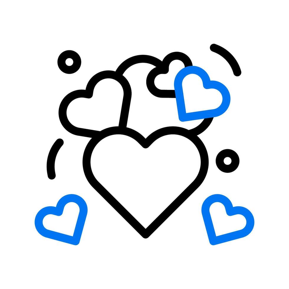 liefde icoon duokleur blauw stijl Valentijn illustratie symbool perfect. vector