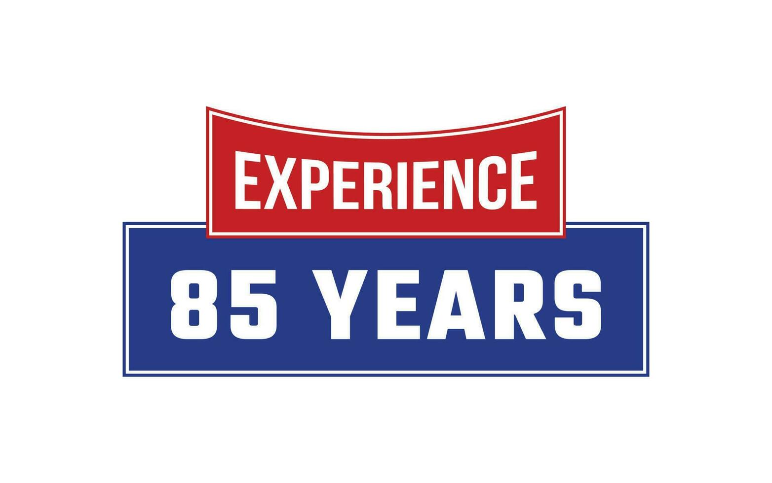 85 jaren ervaring zegel vector