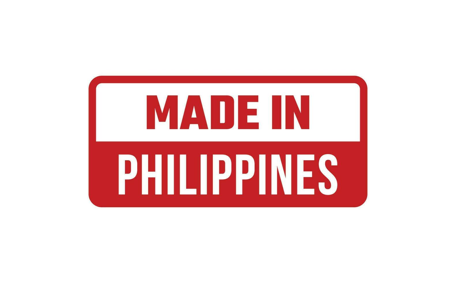 gemaakt in Filippijnen rubber postzegel vector