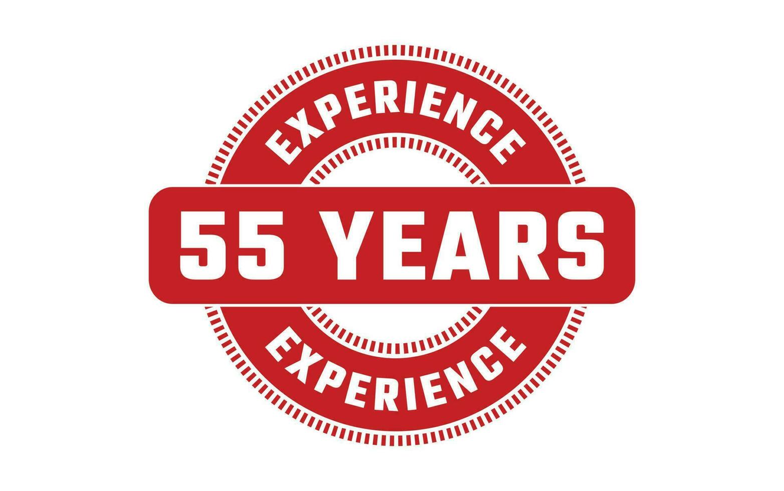55 jaren ervaring rubber postzegel vector