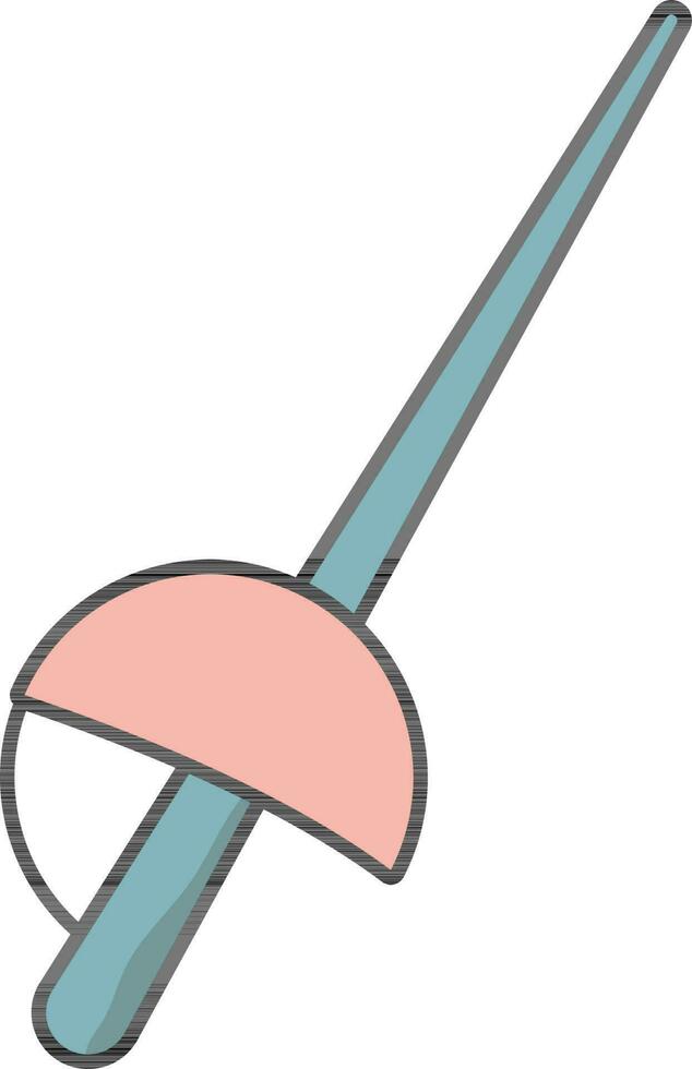 illustratie van zwaard blauw en roze icoon. vector