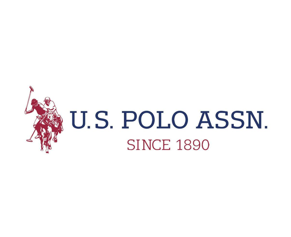 ons polo ass merk logo symbool rood en blauw kleren ontwerp icoon abstract vector illustratie