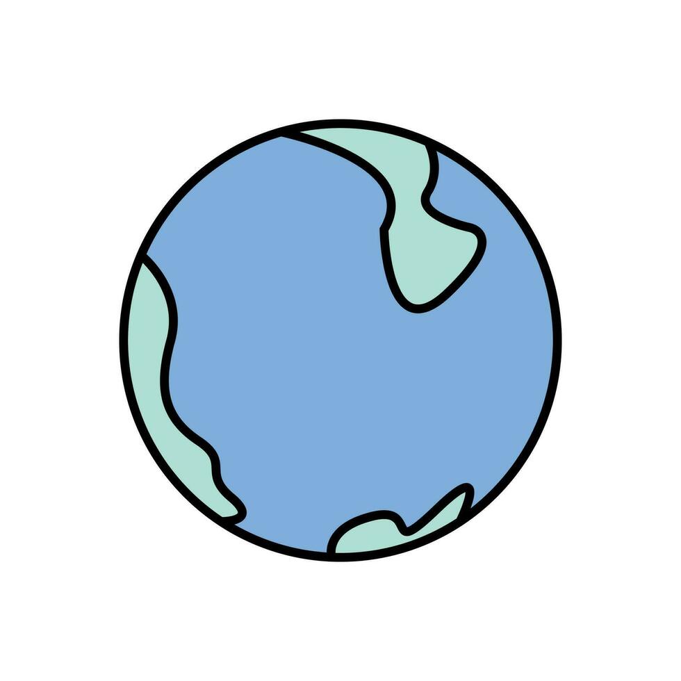 wereld icoon vector illustratie. wereld lineal kleur icoon