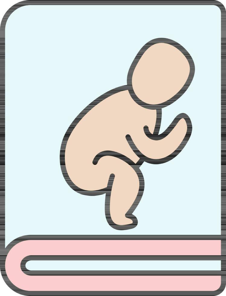 baby boek kleurrijk icoon in vlak stijl. vector