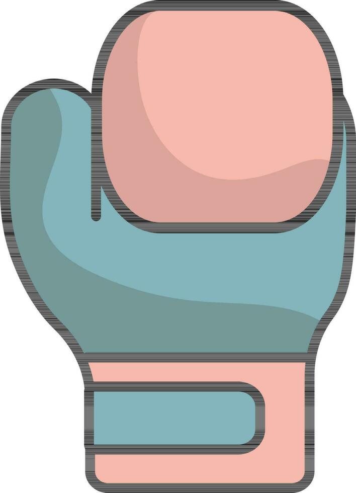 boksen handschoenen vlak icoon in blauw en roze kleur. vector