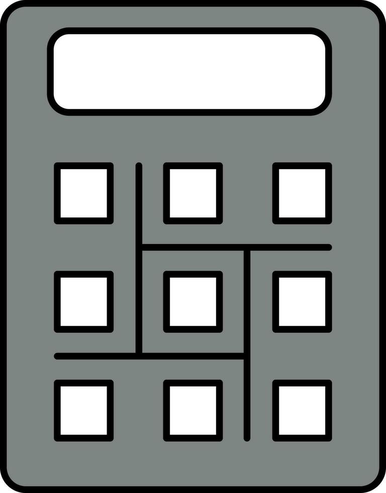 grijs en wit rekenmachine vlak icoon. vector