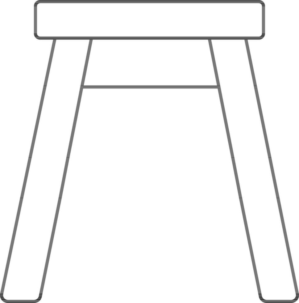geïsoleerd stoel icoon in zwart lijn kunst. vector