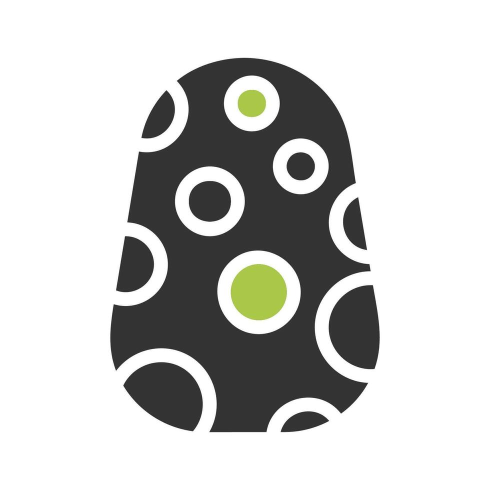 ei icoon solide groen grijs kleur Pasen symbool illustratie. vector