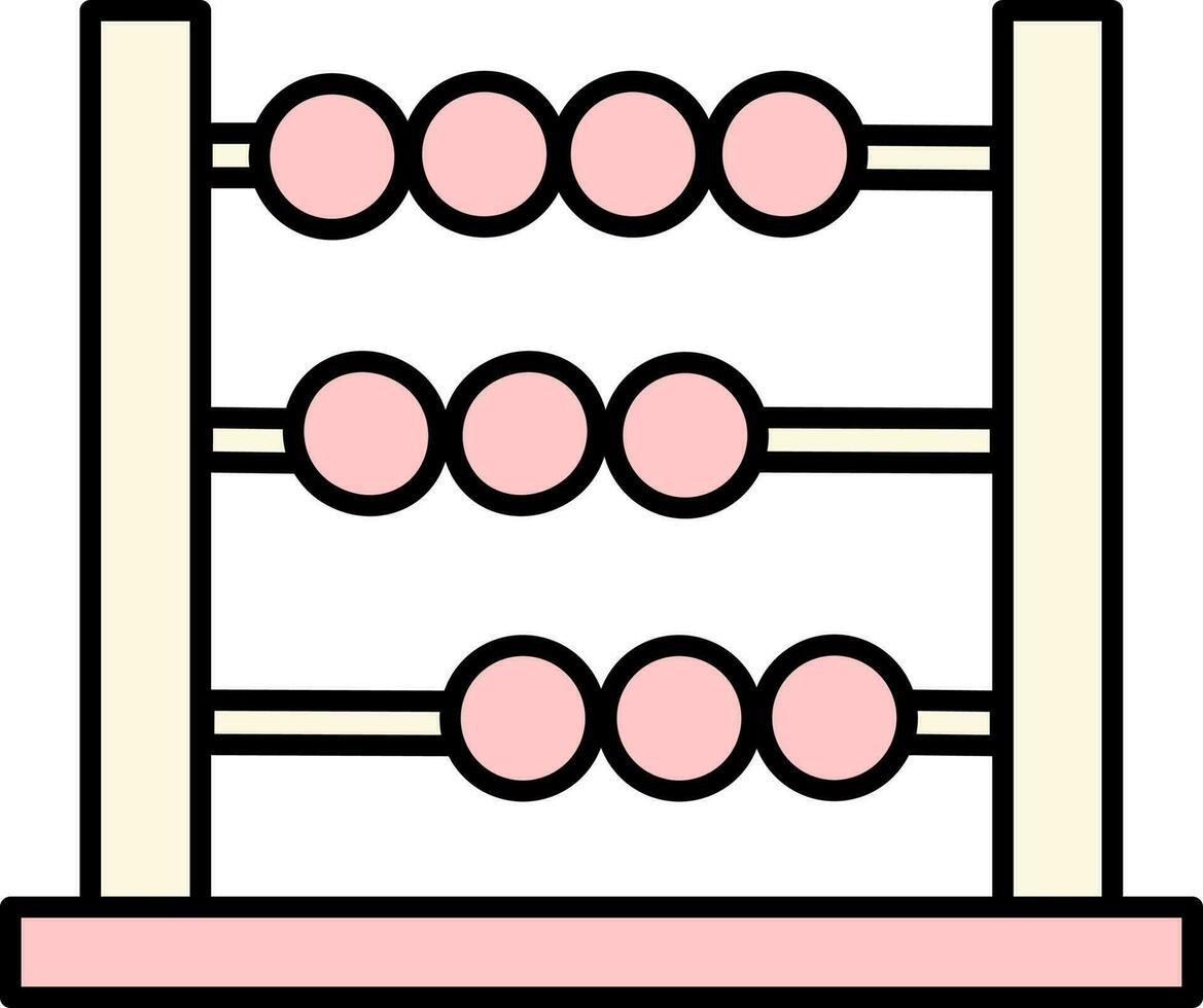 telraam icoon in roze en licht geel kleur. vector