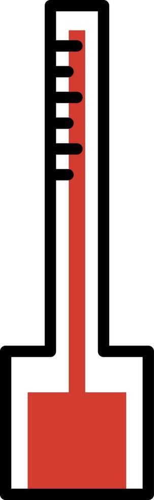 thermometer icoon in rood en wit kleur. vector