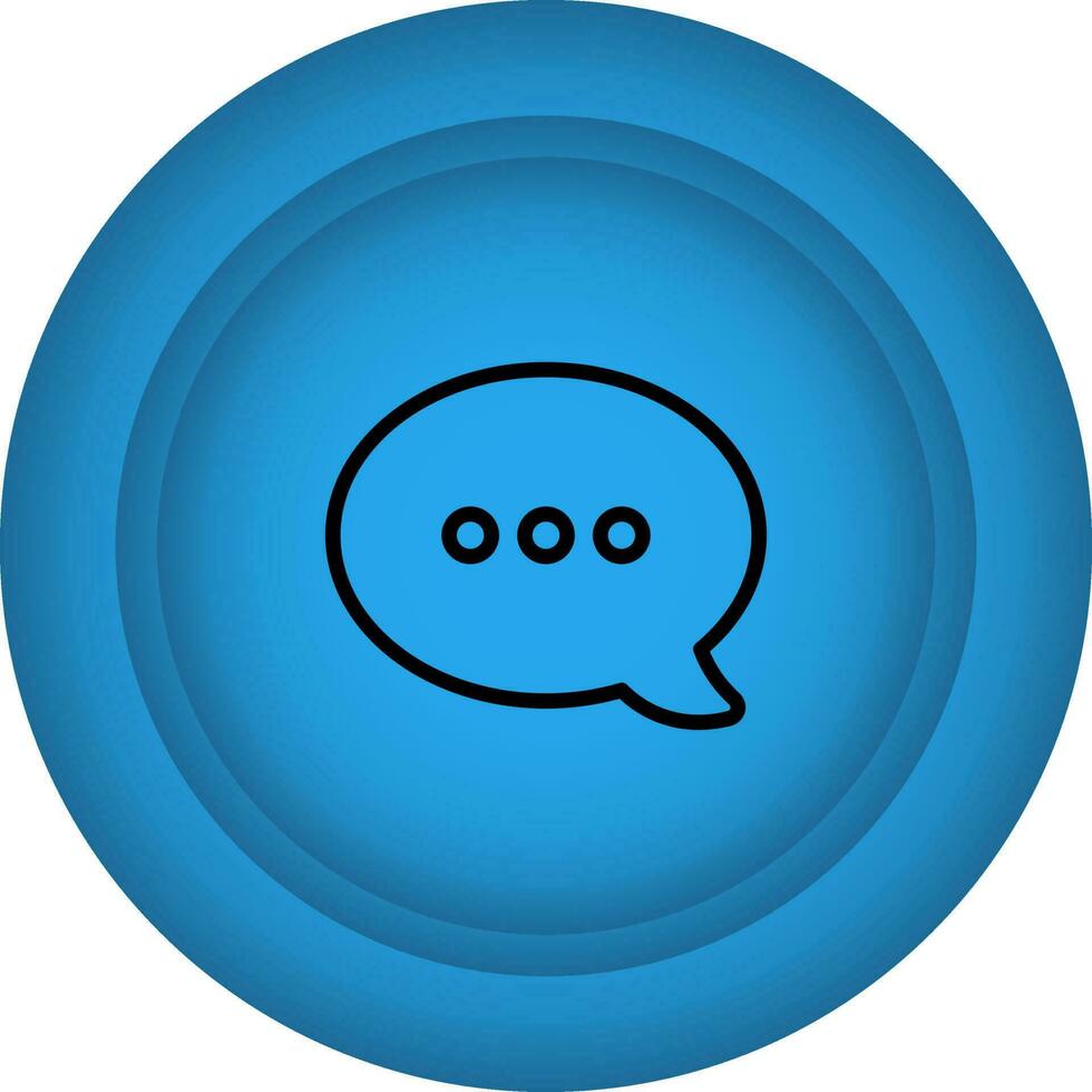 babbelen knop icoon of symbool in blauw kleur. vector