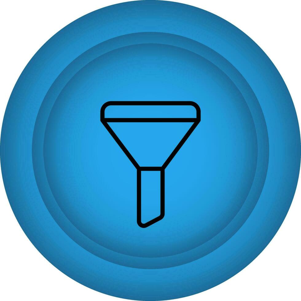 filter knop vlak icoon in blauw kleur. vector