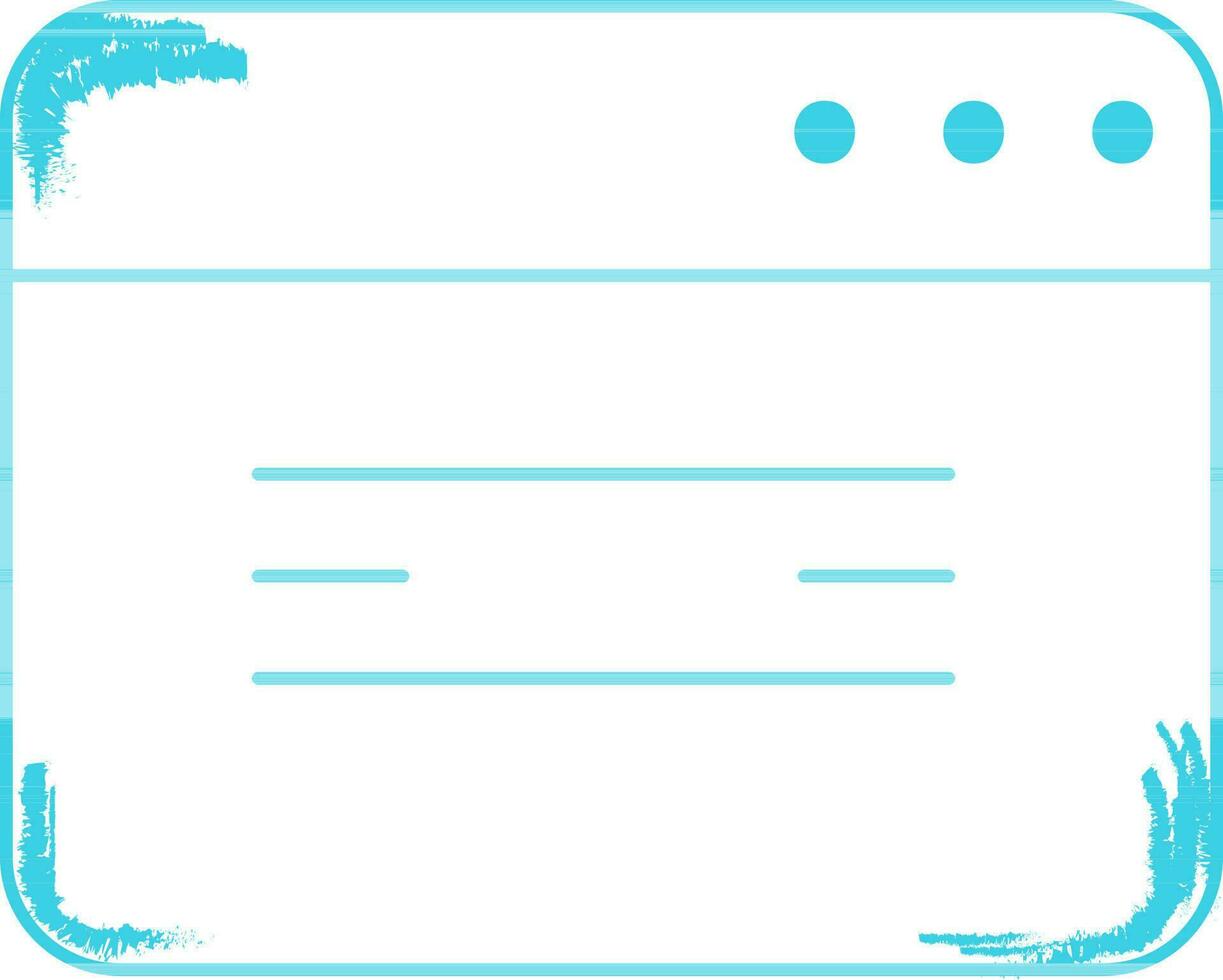 tekening stijl webpagina icoon in blauw lijn kunst. vector