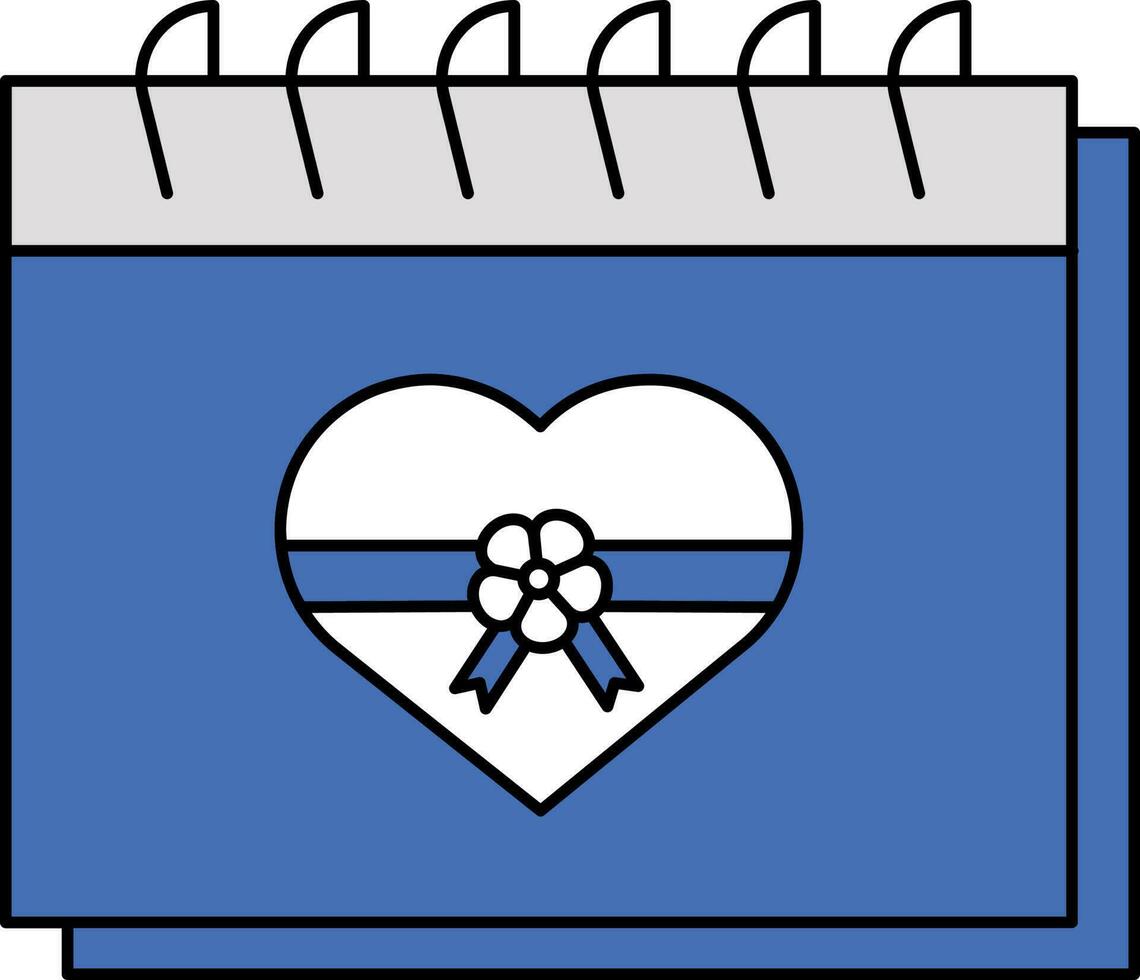 tafel kalender icoon in blauw en grijs kleur. vector