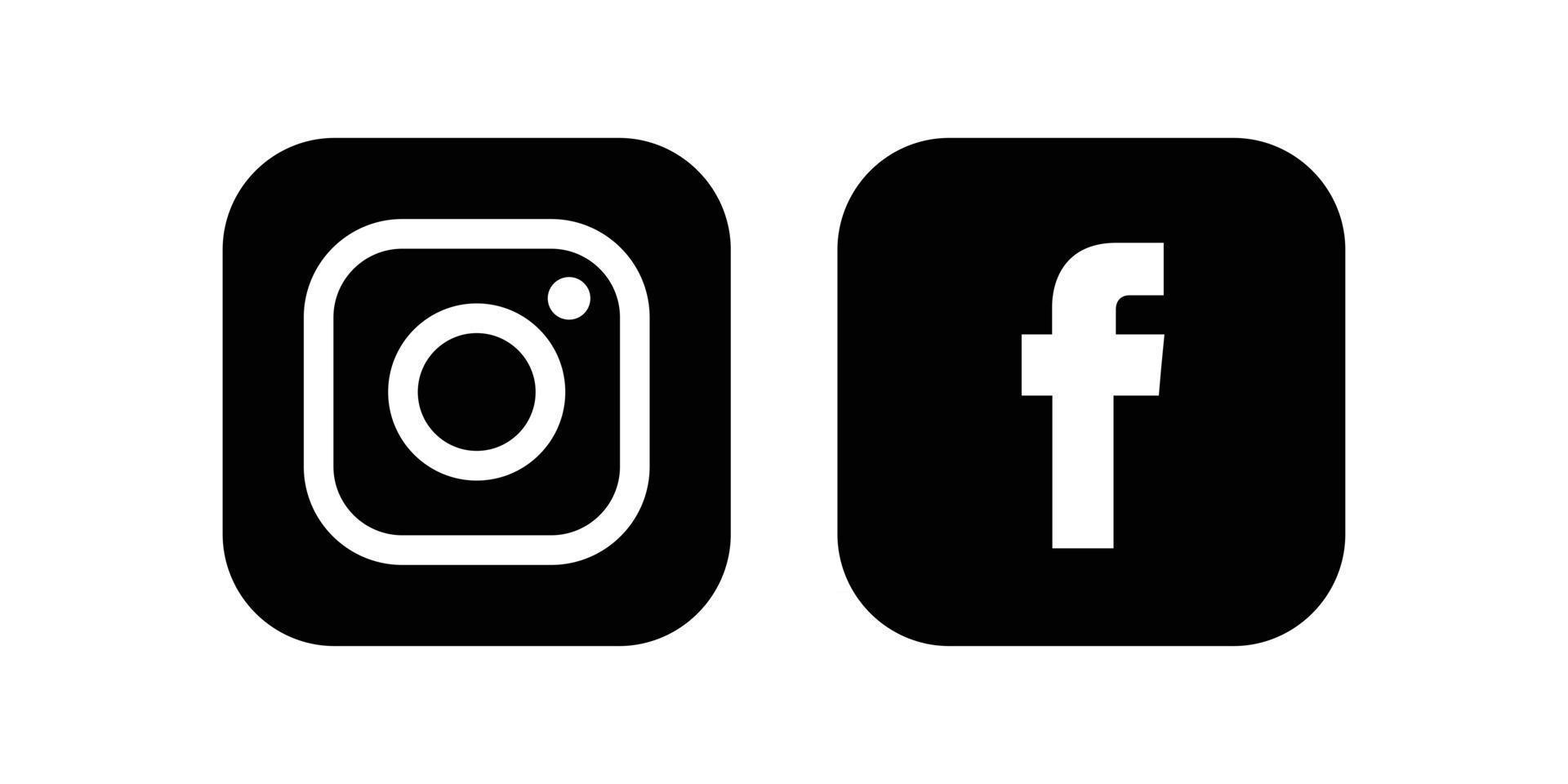 social media facebook instagram logo's bundel vector