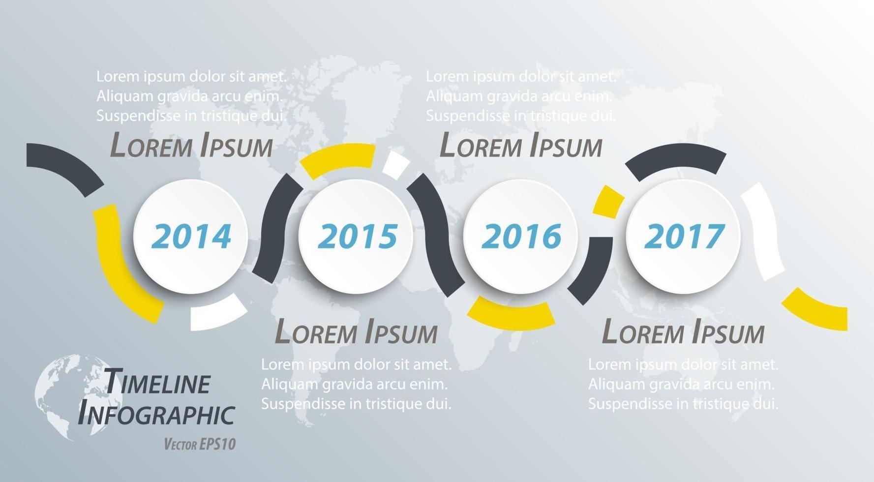 tijdlijn infographic voor bedrijfspresentatie vector