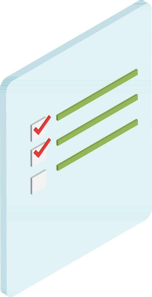 checklist icoon in 3d stijl. vector