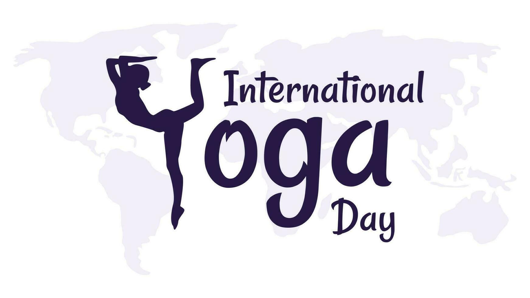 Internationale yoga dag met vrouw karakter aan het doen yoga in silhouet vector
