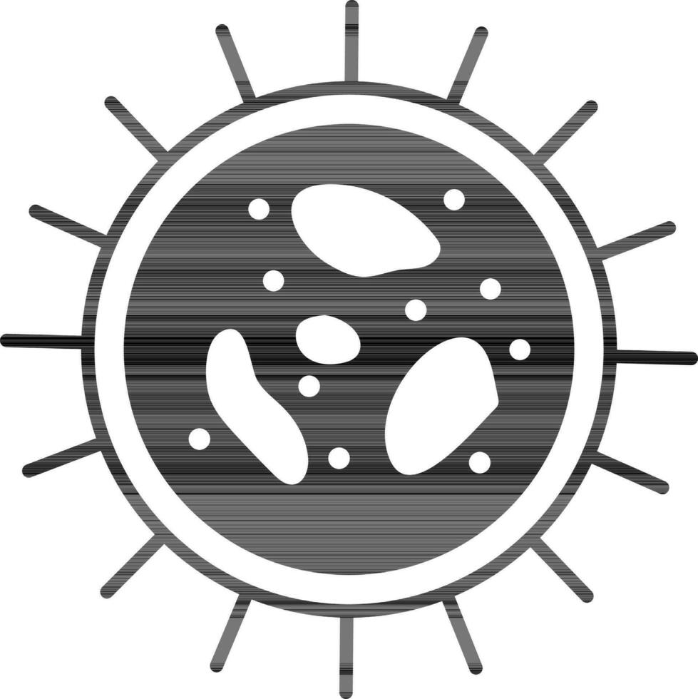 pictogram van bacterie in Petri schotel icoon. vector