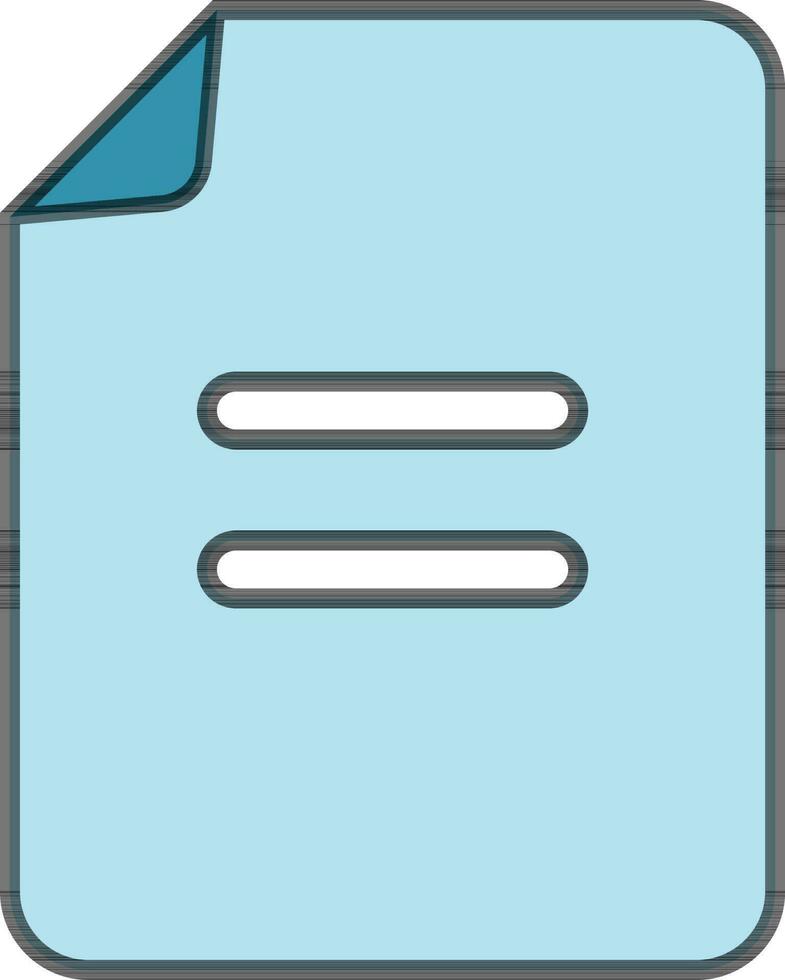 document papier icoon in blauw kleur. vector