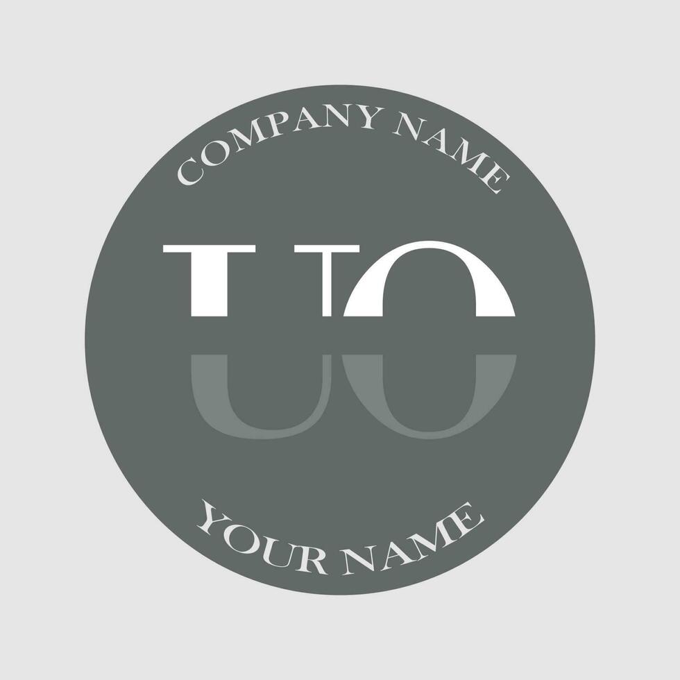 eerste uo logo brief monogram luxe hand- getrokken vector