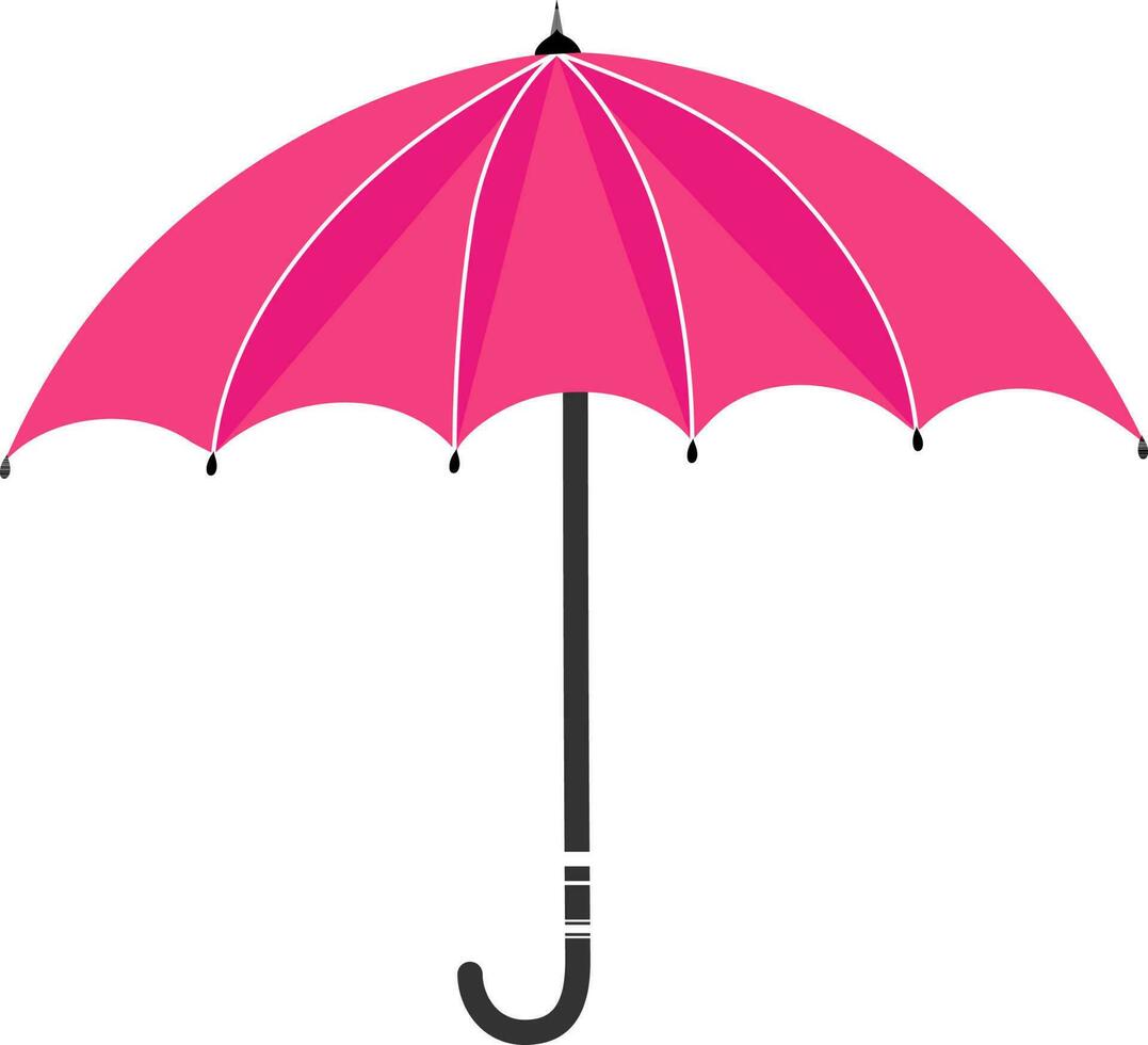 illustratie van paraplu in roze kleur. vector