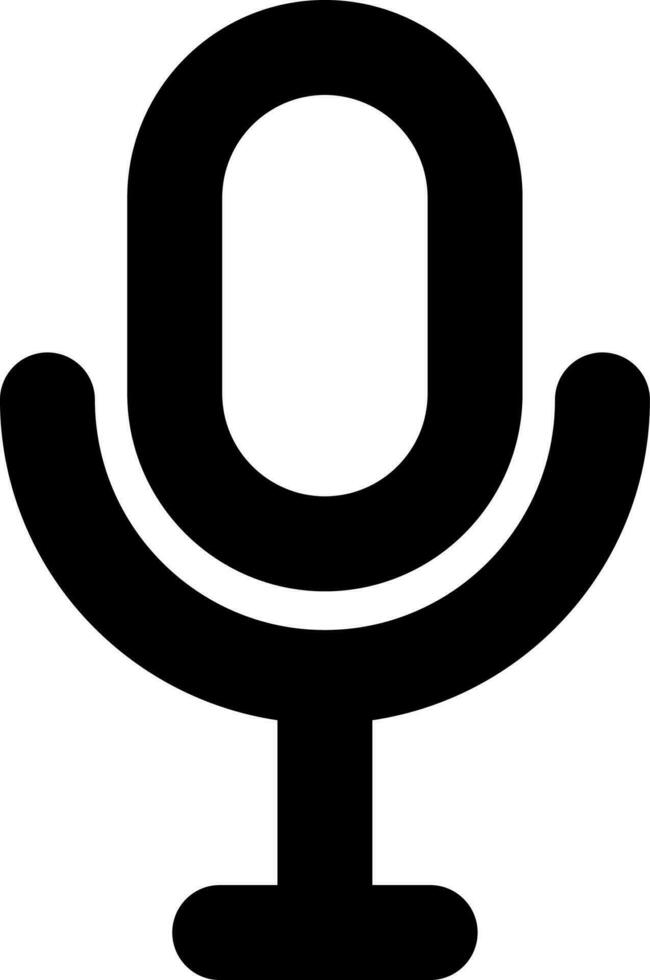 lijn kunst icoon of symbool van microfoon. vector