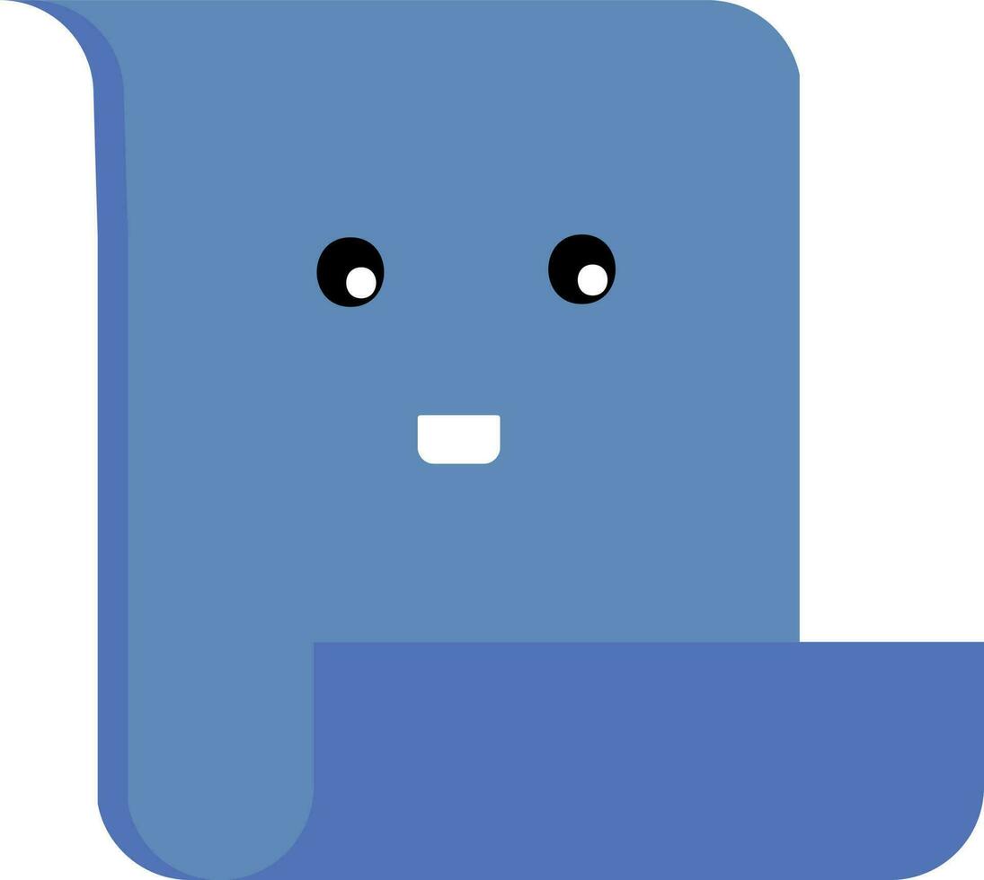 rol smiley papier icoon in blauw kleur. vector