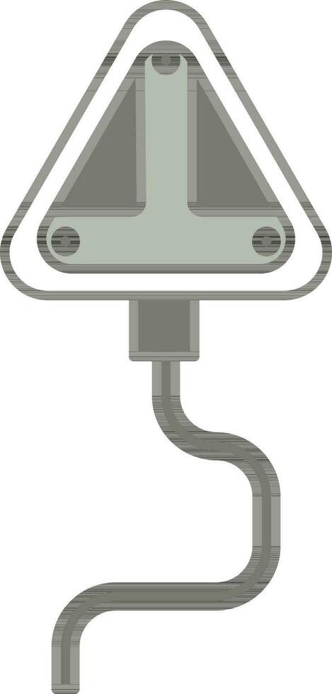 drie pin plug icoon in grijs en wit kleur. vector