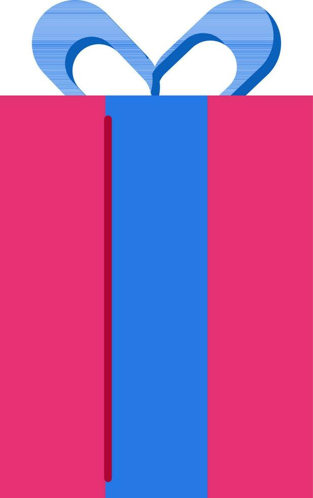 vlak stijl geschenk doos element in roze en blauw kleur. vector
