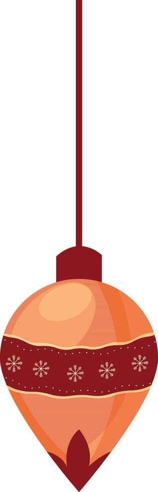 geïsoleerd snuisterij hangen element in oranje en rood kleur. vector
