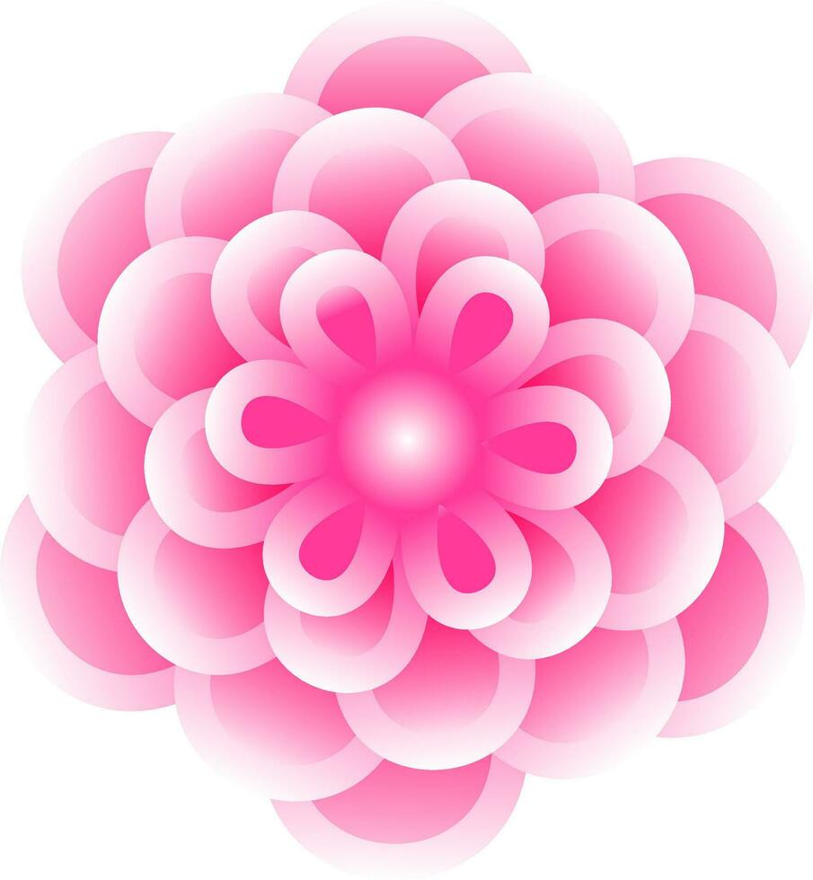 glanzend bloem element in roze kleur. vector