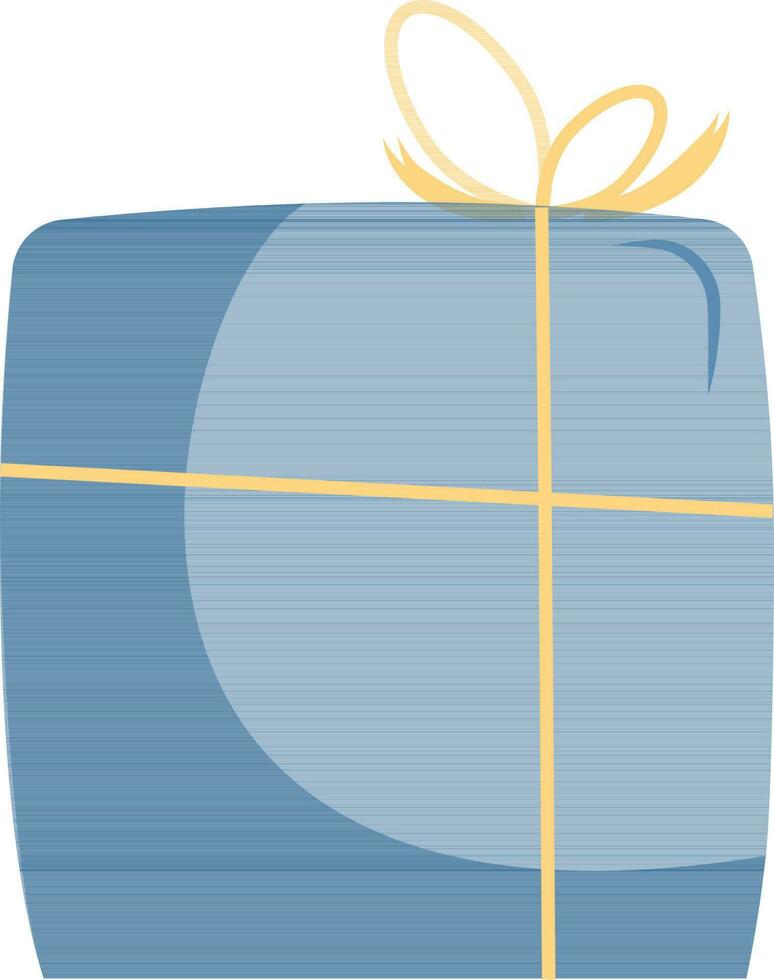 geïsoleerd geschenk doos element in blauw en geel kleur. vector